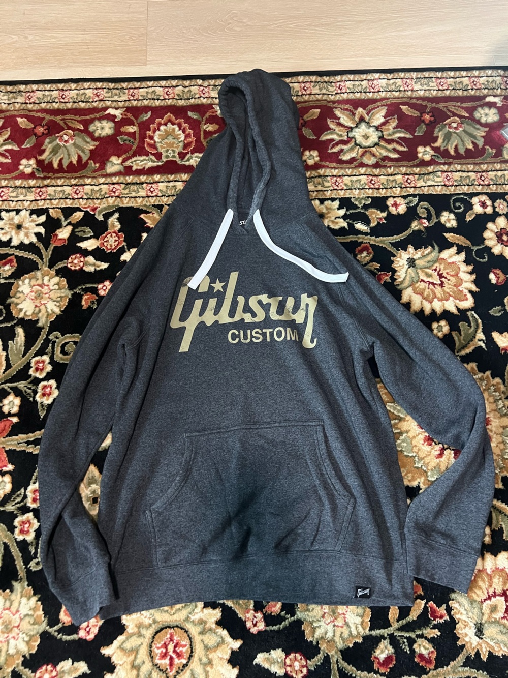 Gibson Guitars Men's Charcoal Hooded Sweatshirt  XXL